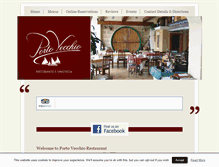 Tablet Screenshot of portovecchiorestaurant.com